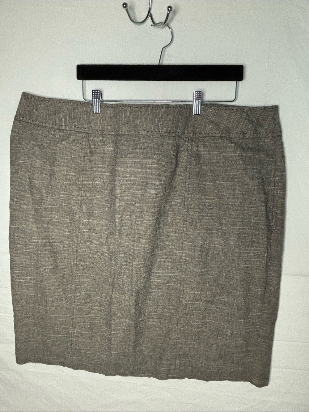 Lane Bryant Neutral Taupe Textured Pencil Skirt